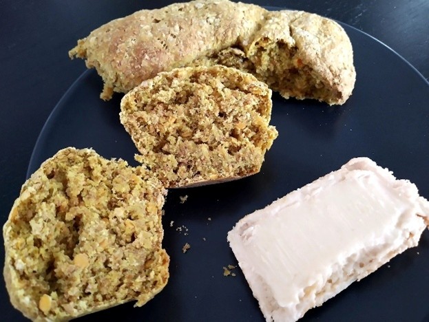Parisiennes façon muffins et pain tressé aux lentilles corail